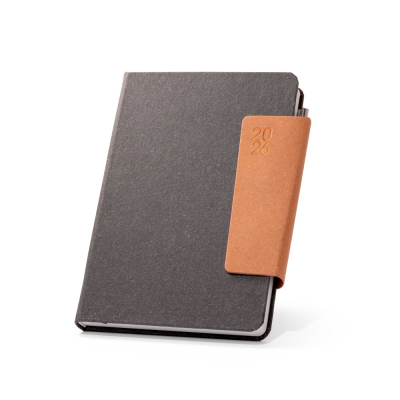 Picture of TAGORE A5 A5 DIARY in Leather in Black